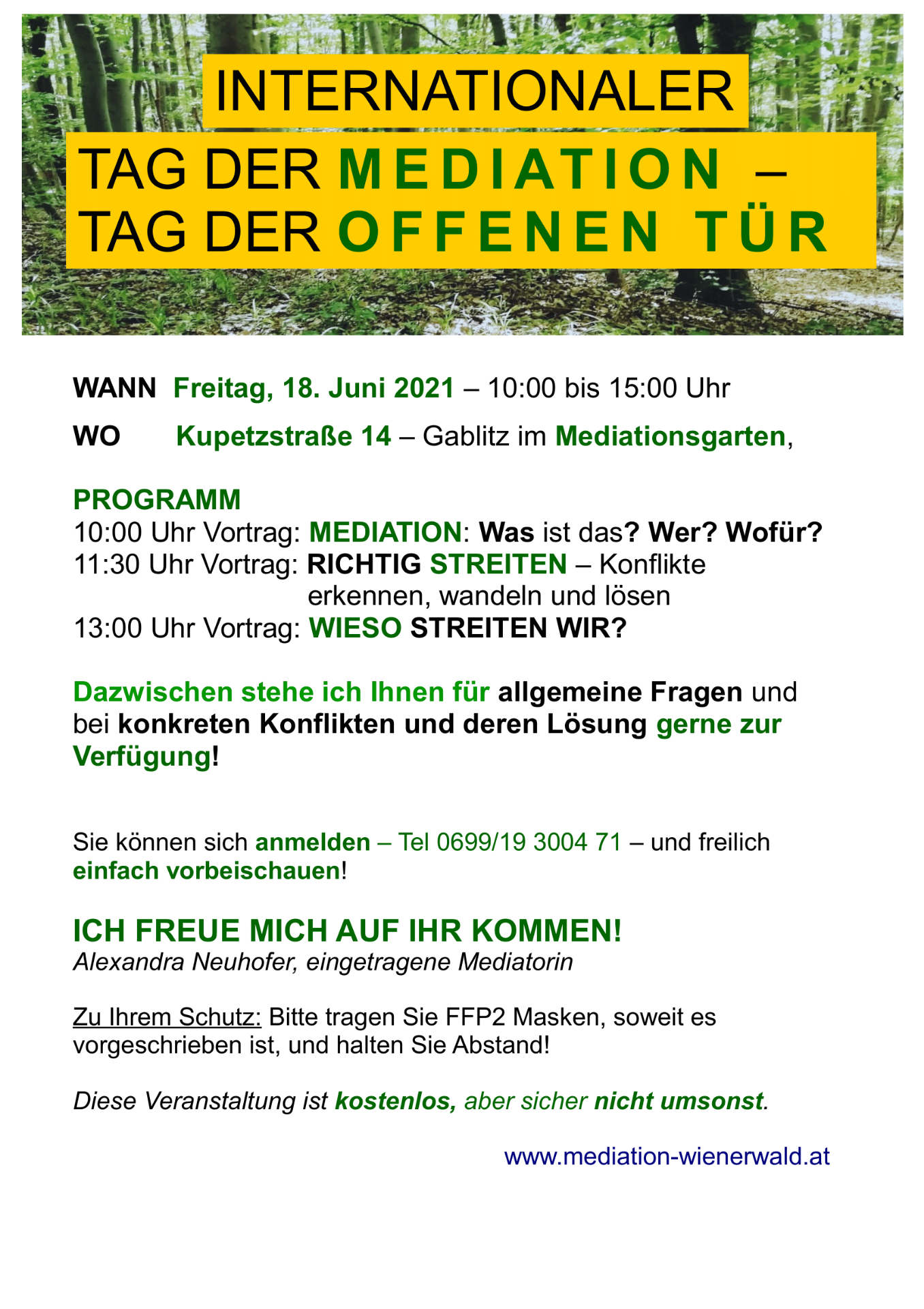 Tag der Mediation Wienerwald 